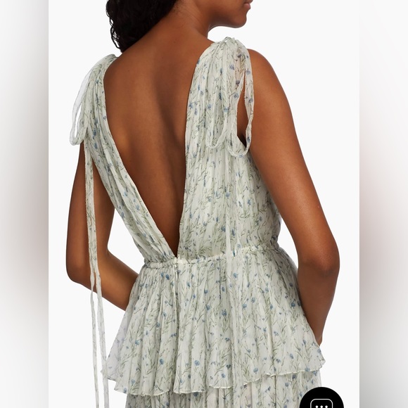 ADAM LIPPES— Dendur Floral Drawstring Gown *NEW WITH TAGS NEVER WORN* - Picture 5 of 8